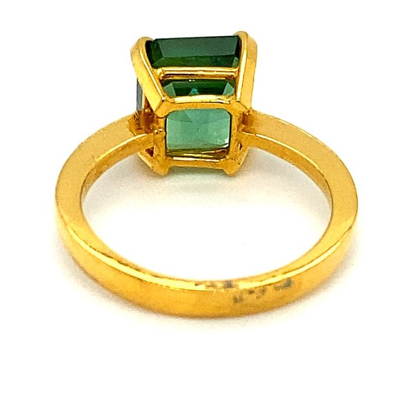 Certified Paraiba Tourmaline 4.60ct 22K Gold Ring - Picture 5 of 8